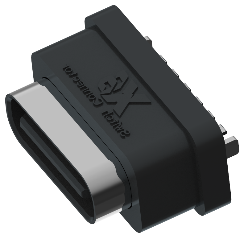 XB-ATCF-06-001 TYPE C 6P 立插防水母座H=6.8mm(E款)